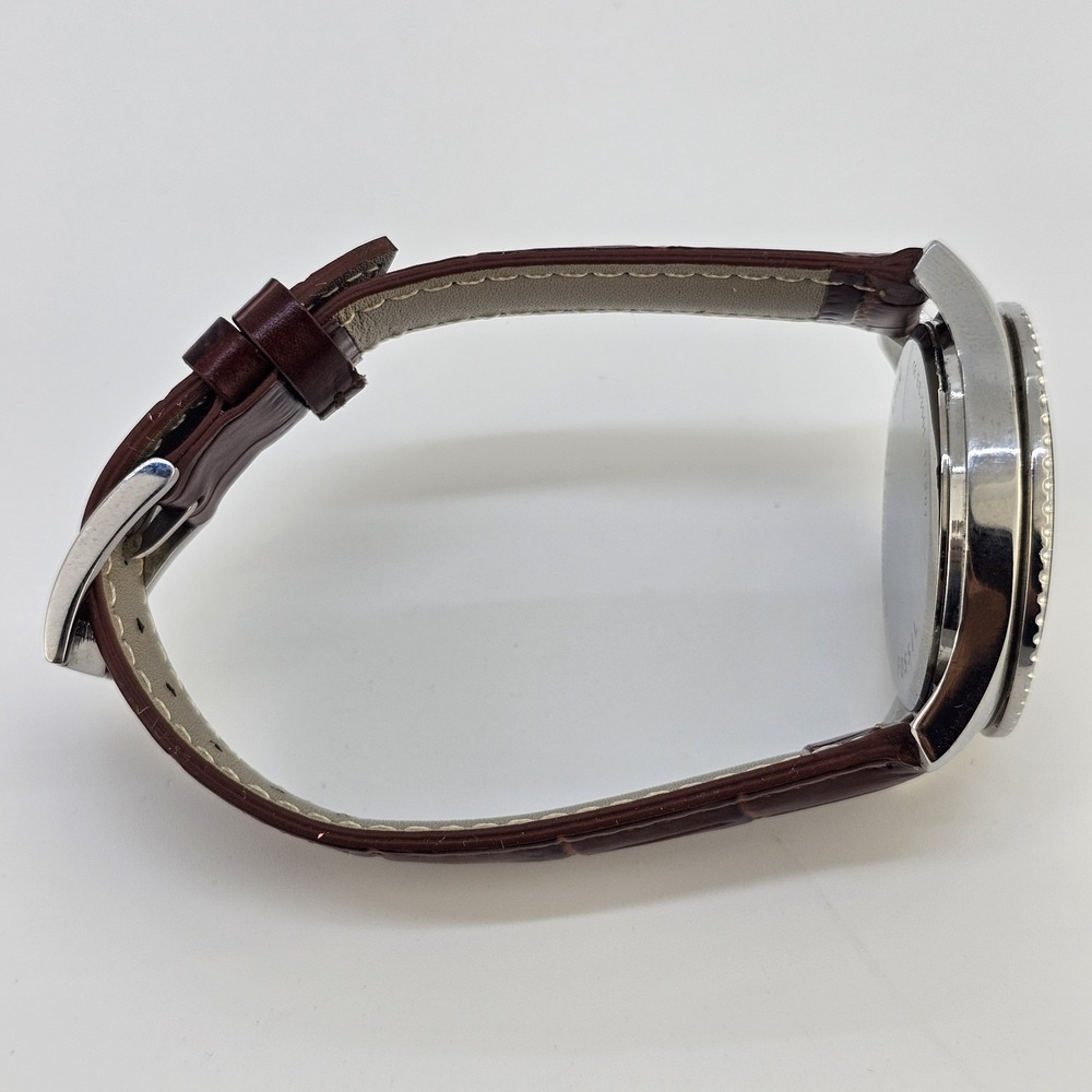 Fossil Women's Watch 38MM White Dial DayDate NEW Brown Leather Bands NEW Battery - Picture 11 of 14